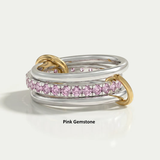 Interlink Round Lab Diamond Band Ring