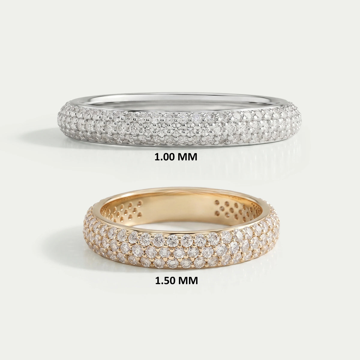 Micro Pavé Round Diamond Wedding Band