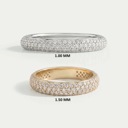 Micro Pavé Round Diamond Wedding Band
