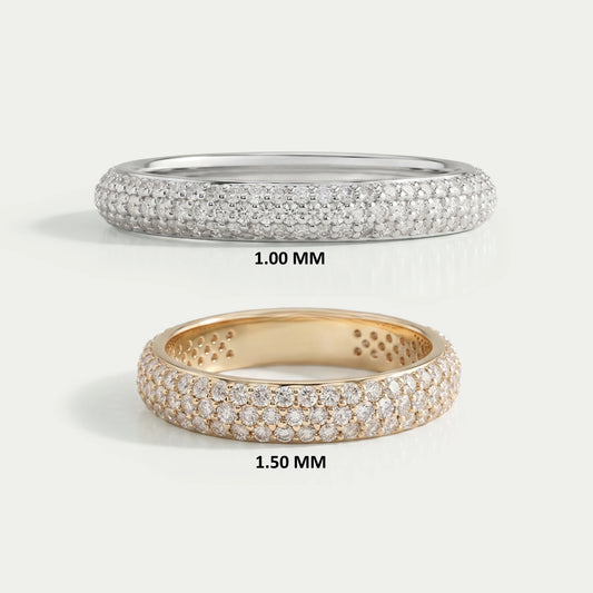 Micro Pavé Round Diamond Wedding Band