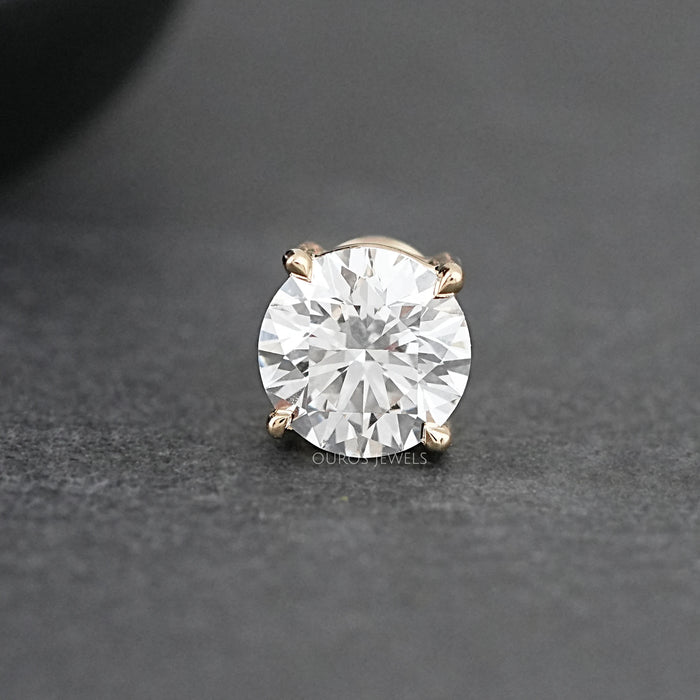 Lab Grown Solitaire Diamond Earrings for Men