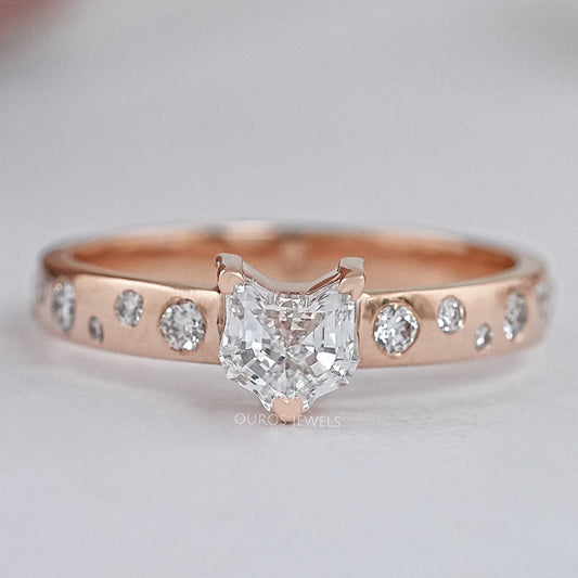 Cat Cut Lab Diamond Engagement Ring Ring