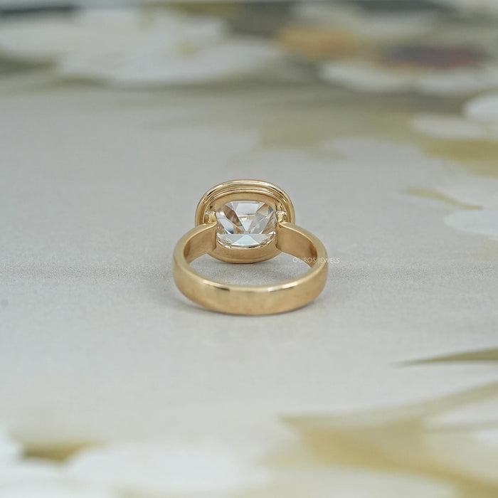 Old Mine Cushion Cut Bezel Set Ring