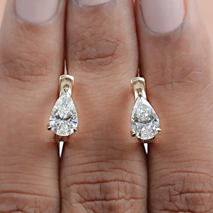 Pear Lab Diamond Hoop Earring Earring