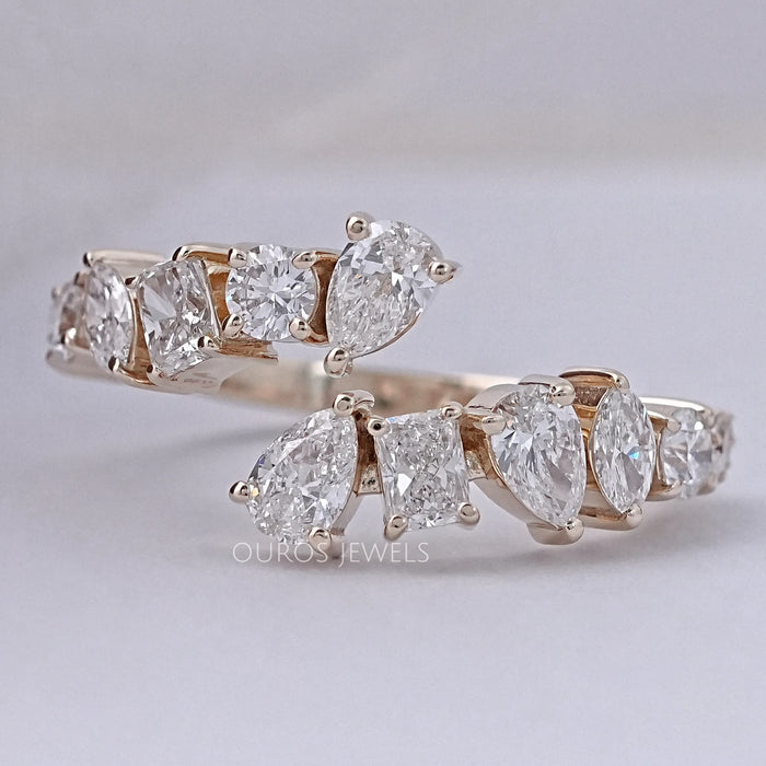 Mixed Shape Lab Grown Diamond Bypass Ring