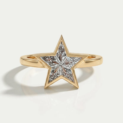 Star Pie Cut Lab Grown Diamond Proposal Ring