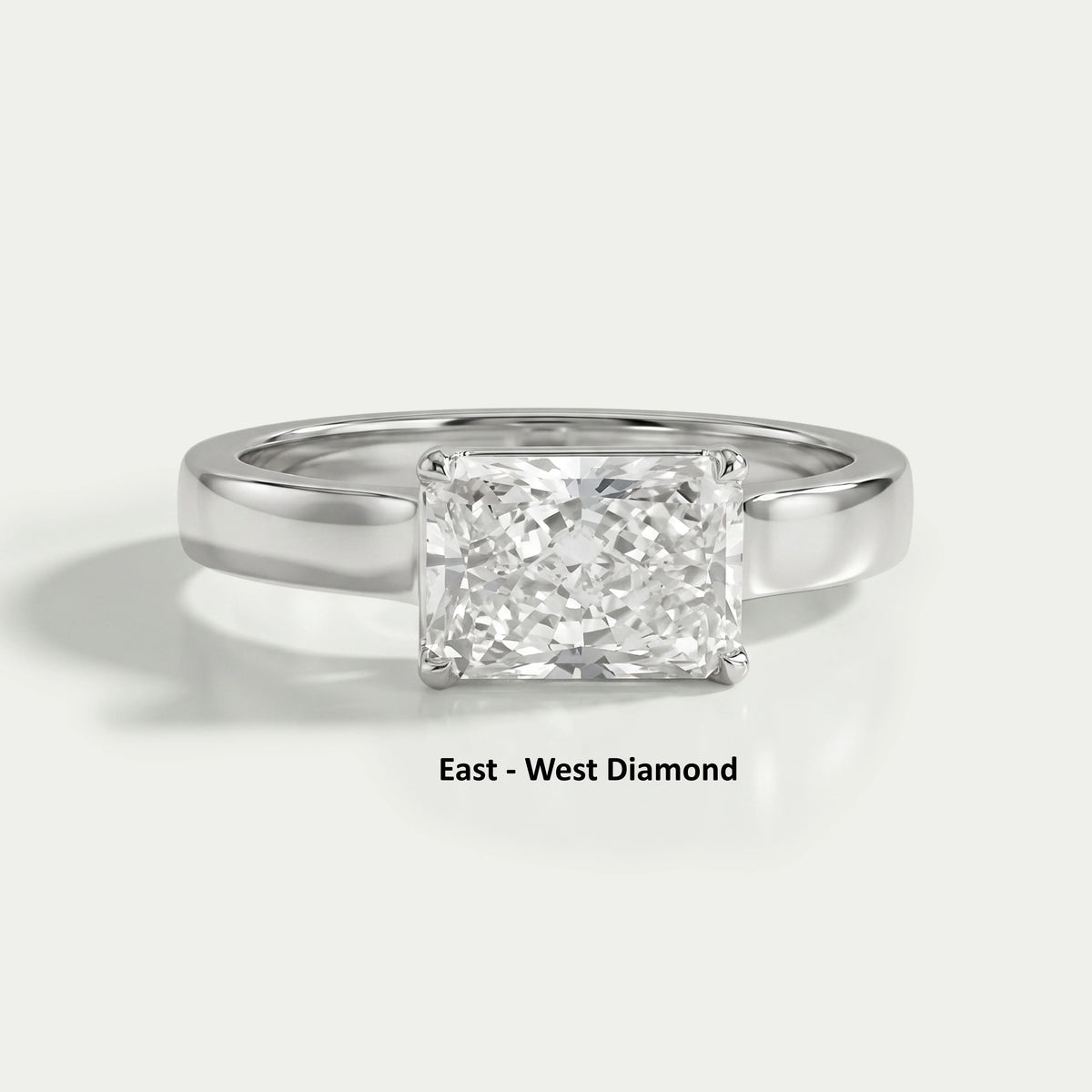 Radiant Lab Diamond Solitaire Engagement Band Ring