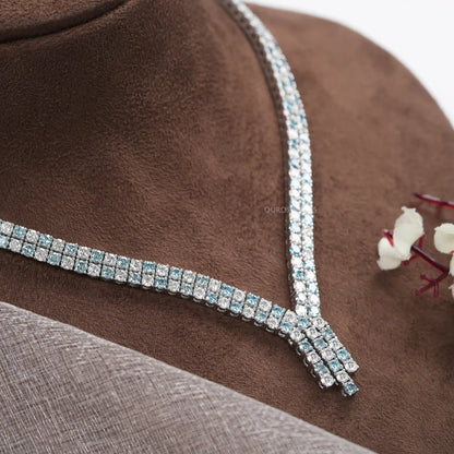 Round Cut Diamond Bridal Necklace Necklaces