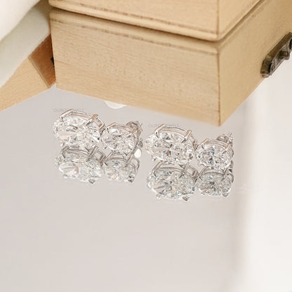 Margot Robbie Annual Oval Lab Diamond Earrings Earrings