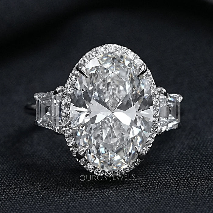 Molly Sims Oval Three Stone Ring - 96th Annual Academy Awards 