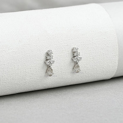 Olive Pear Lab Grown Diamond Drop Earrings Earrings