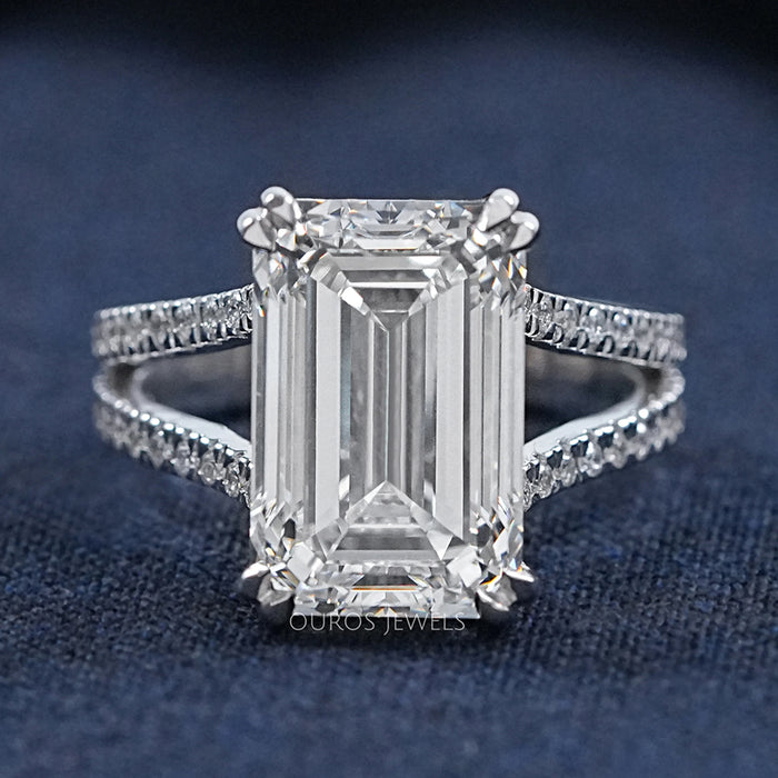 Emerald Cut Diamond Engagement Ring - Beyonce Edition 