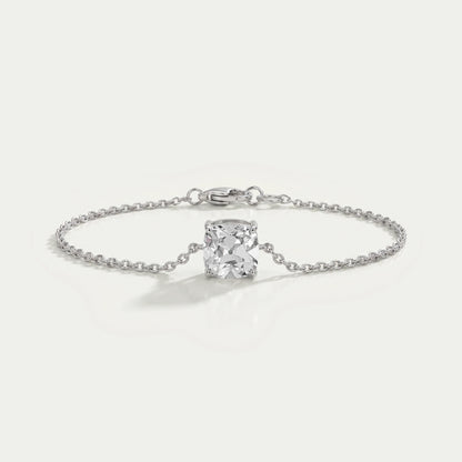 Multi Lab Diamond Bezel Set Solitaire Chain Bracelet 