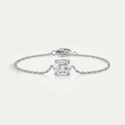 Multi Lab Diamond Bezel Set Solitaire Chain Bracelet 