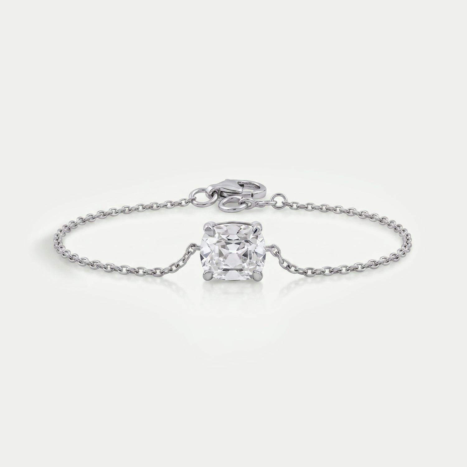 Old Mine Cushion Cut Solitaire Bracelet