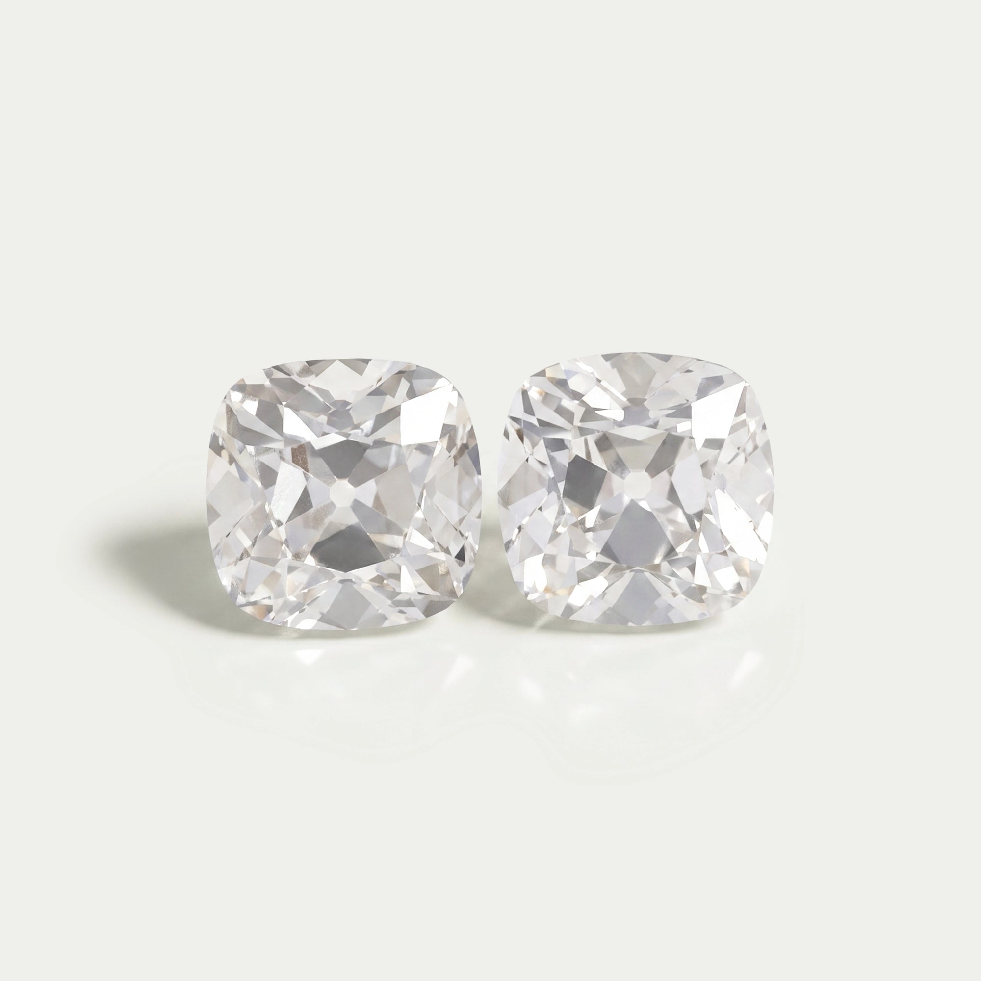 Old Mine Cushion Cut Lab Grown Diamond For Pair Loose