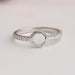 Portrait cut lab diamond engagement ring crafted with octagon shape diamond
