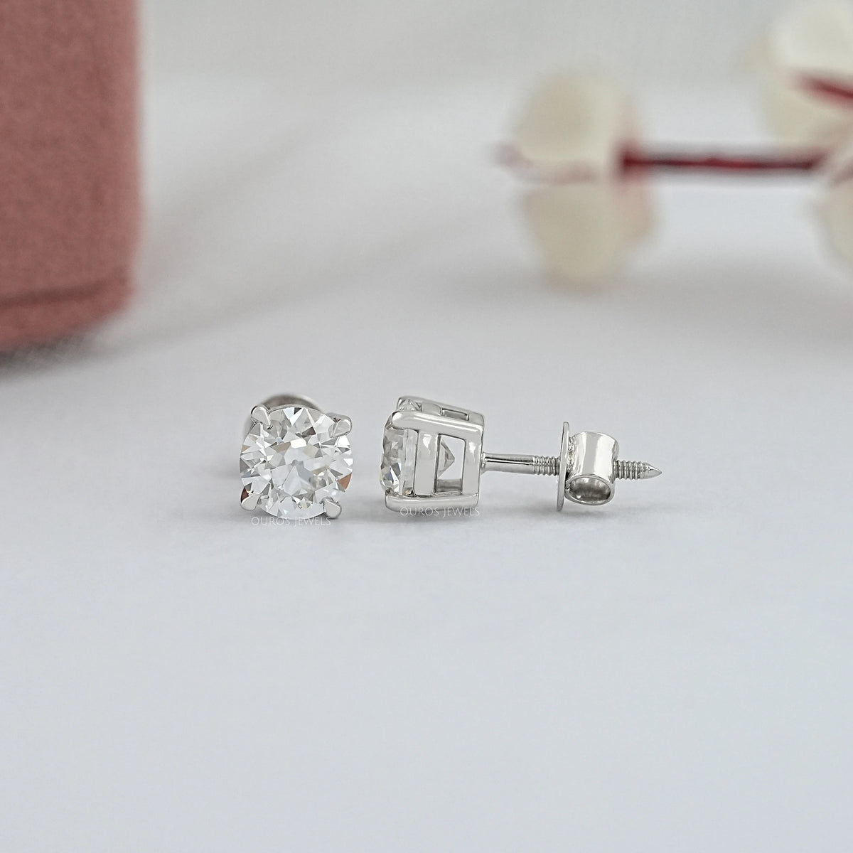 Old European (OEC) Round Cut Lab Diamond Stud Earring