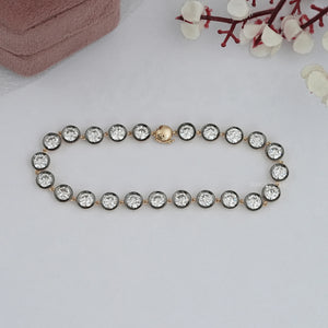 Old European Round Cut Bezel Set Diamond Bracelet