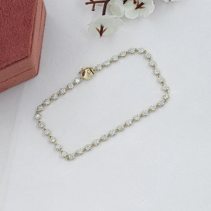 Old European Round Lab Diamond Bracelet