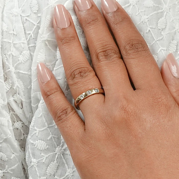 Gypsy Set Diamond Wedding Band