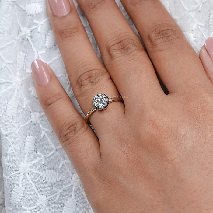 Solitaire Old European Round Diamond Ring