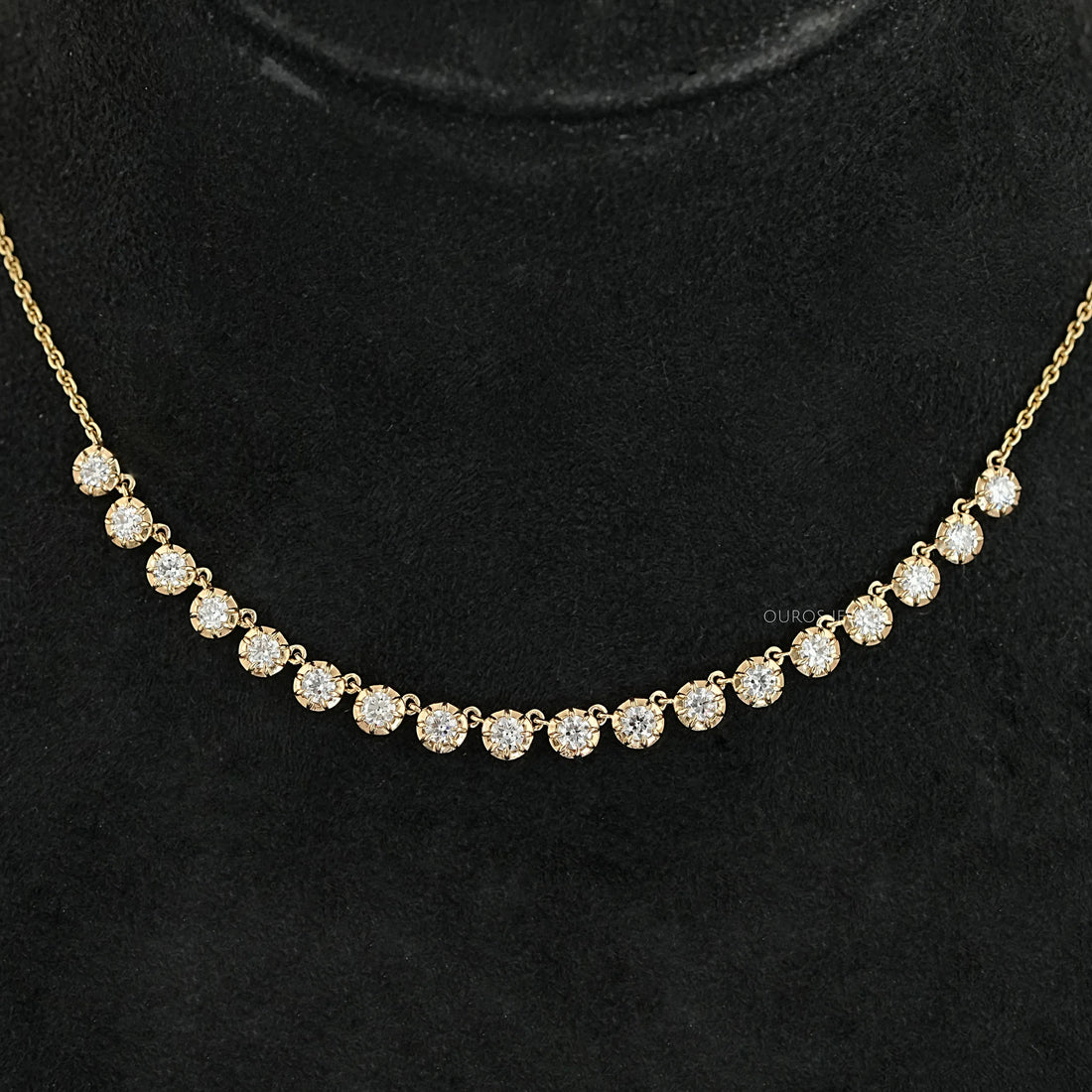 Old European Round Lab Grown Diamond Necklace Necklaces