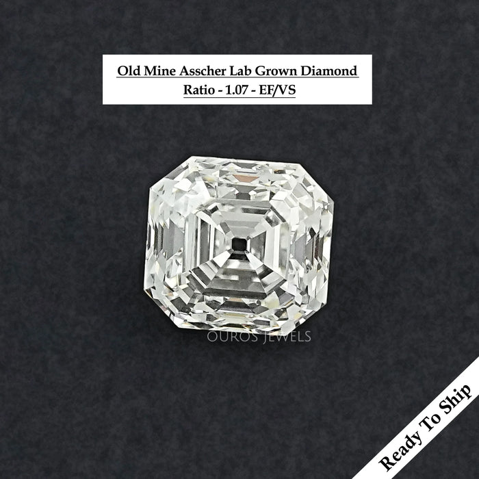 Old Mine Asscher Cut Lab Grown Loose Diamond