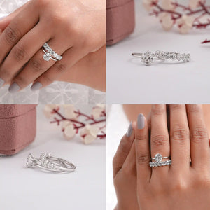 cushion cut diamond bridal set