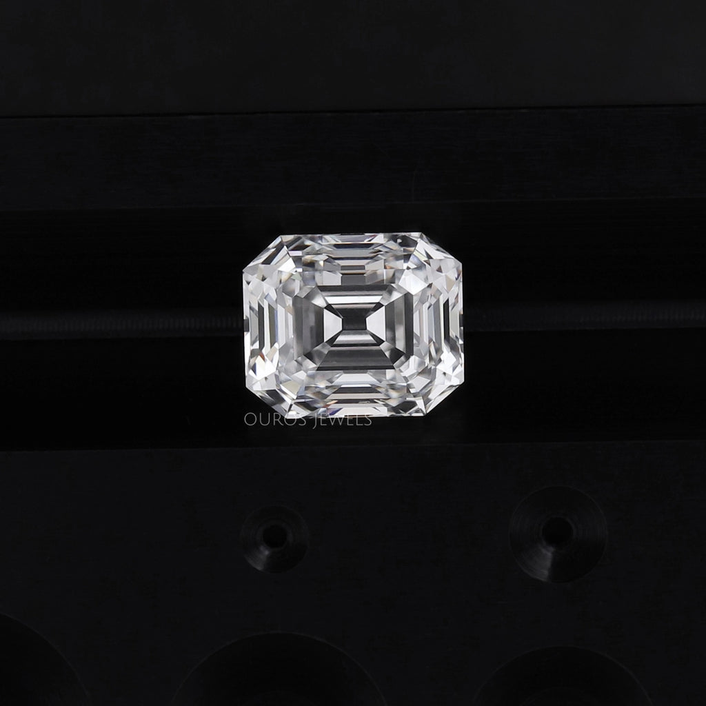 old mine cut emerald cut lab grown diamond