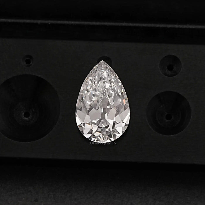 Vintage Old Mine Cut Pear Diamond - Lab Grown