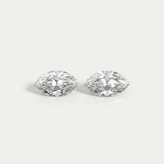 Old Mine Marquise Lab Diamond Matching Pair