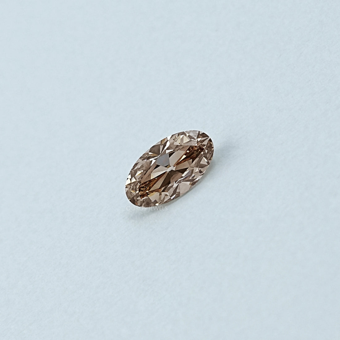 Champagne Old Mine Moval Cut Lab Diamond Loose