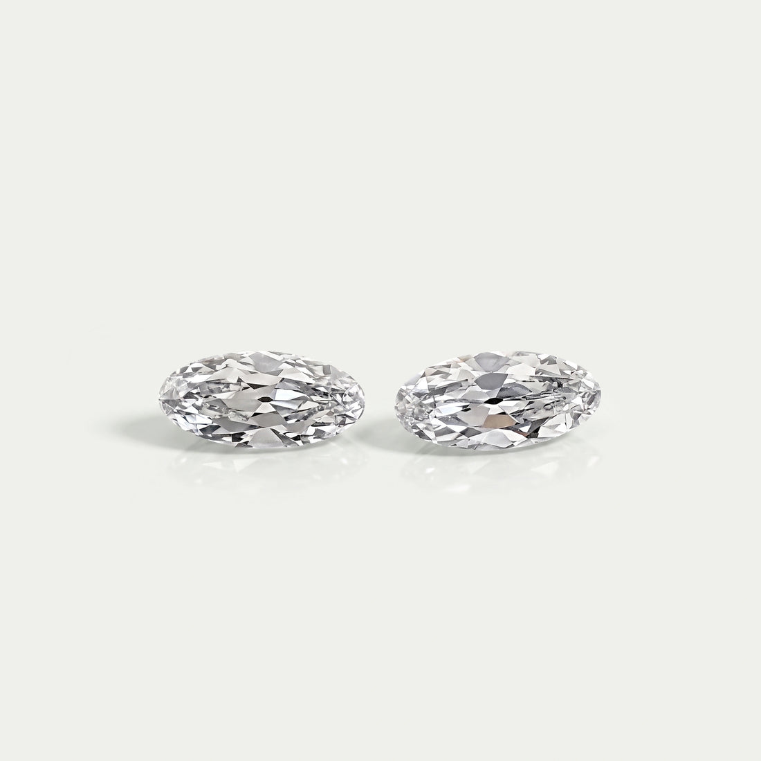 Old Mine Moval Cut Lab Diamond Matching Pair Loose