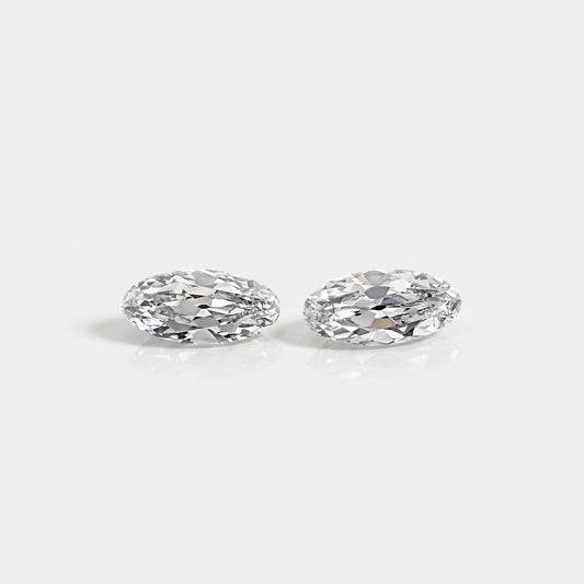 Old Mine Moval Cut Lab Diamond Matching Pair