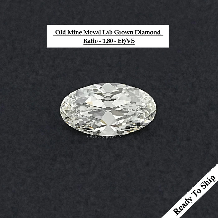 3.40 CT Old Mine Moval Cut Lab Grown Diamond