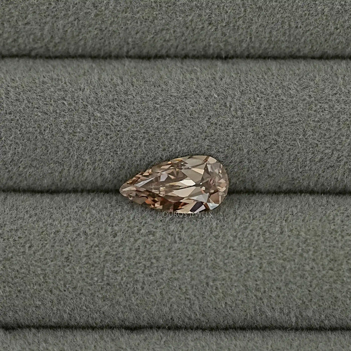 Light Brown Old Mine Pear Cut Lab Diamond Loose