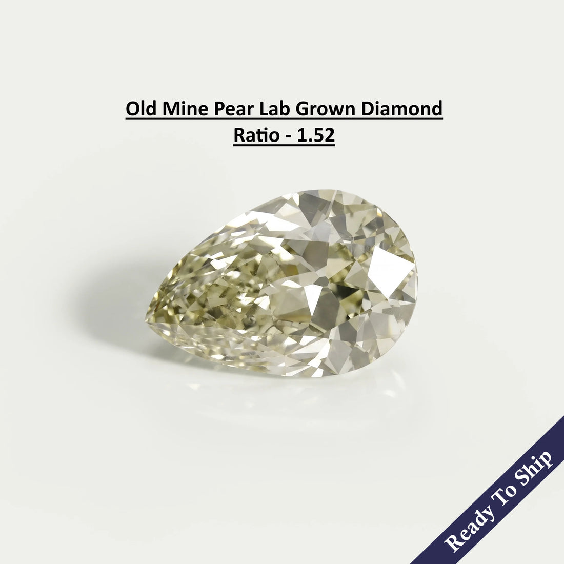 3.47 CT Loose Old Mine Pear Cut Loose Loose