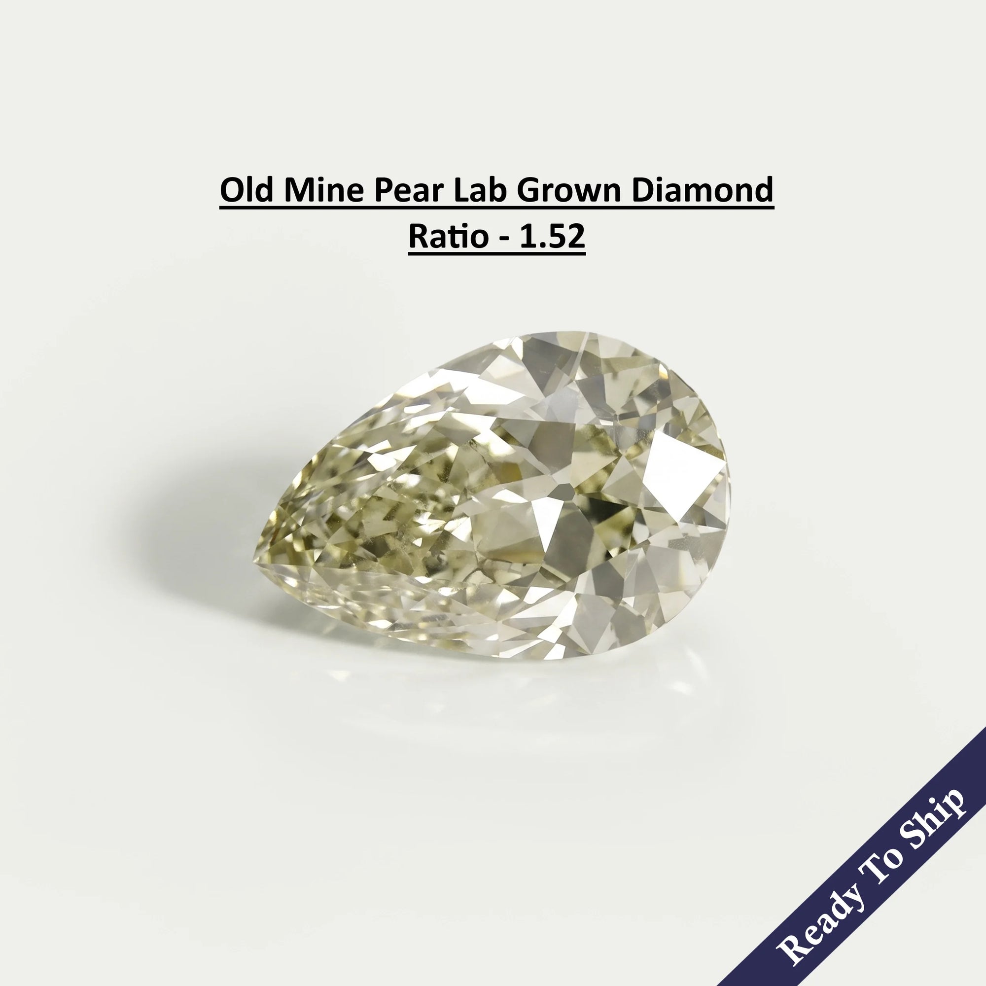 3.47 CT Loose Old Mine Pear Cut Loose Loose