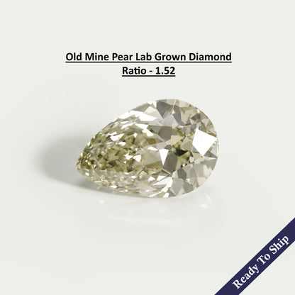 3.47 CT Loose Old Mine Pear Cut Loose Loose