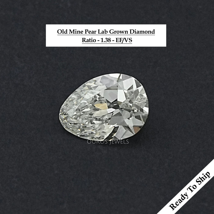 3.55 CT Old Mine Pear Lab Grown Loose diamond