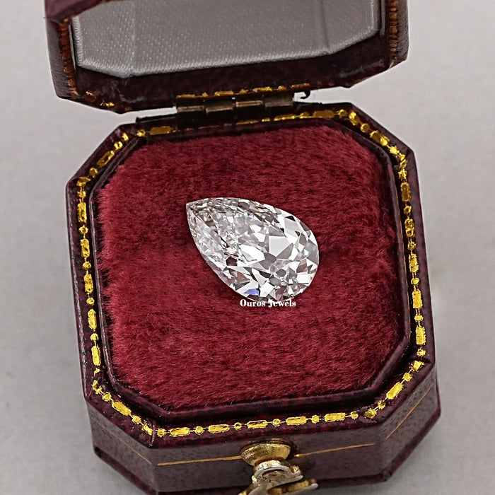 Vintage Old Mine Cut Pear Diamond - Lab Grown