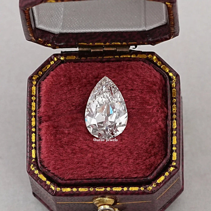 Vintage Old Mine Cut Pear Diamond - Lab Grown