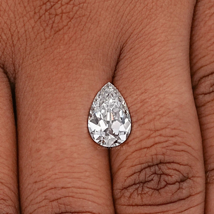 Vintage Old Mine Cut Pear Diamond - Lab Grown