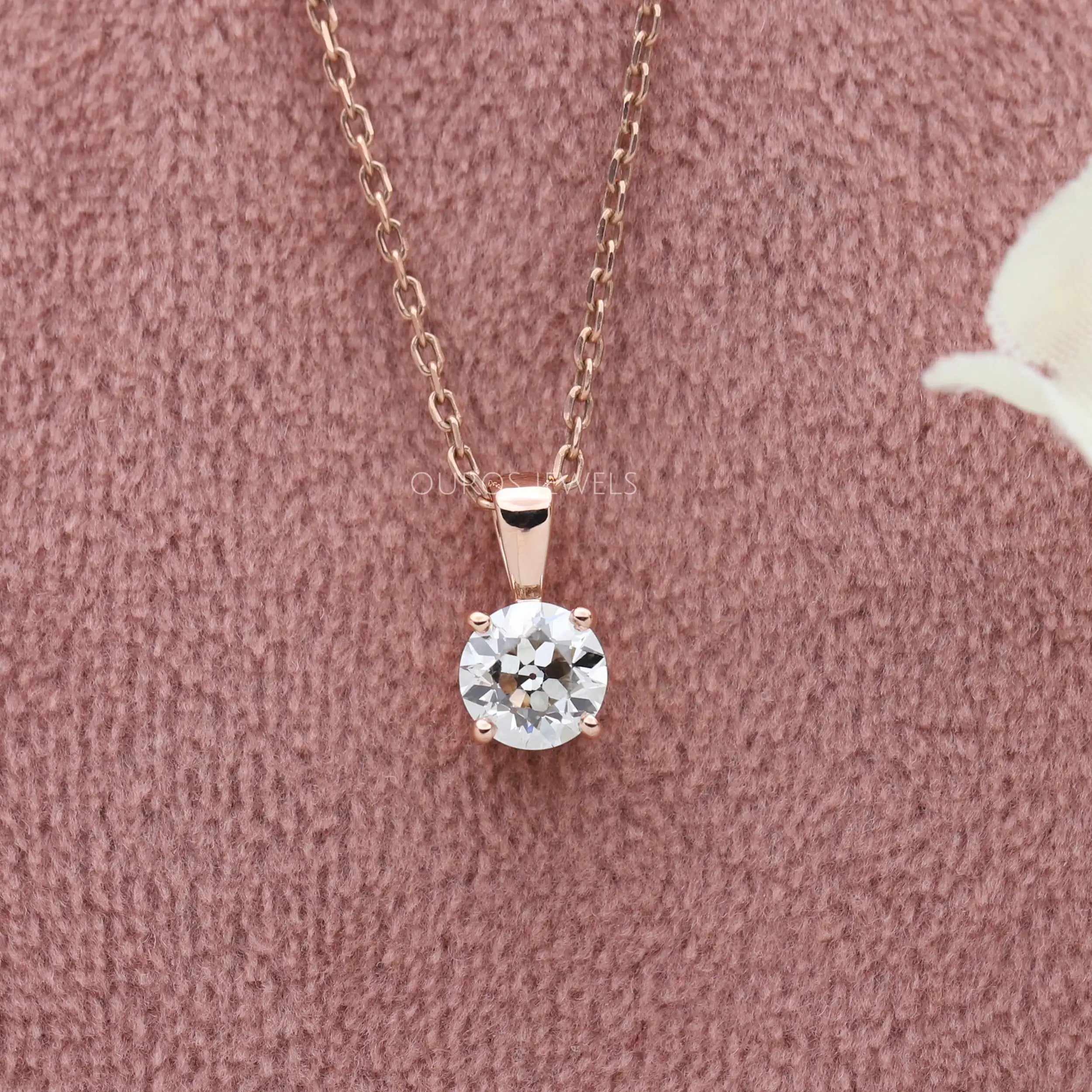 Classic OEC Round Diamond Pendant