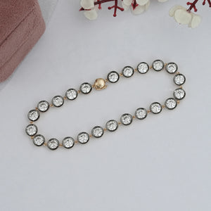 Old European Round Cut Bezel Set Diamond Bracelet