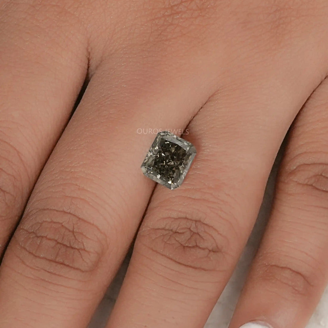 Square Olive Radiant Cut Lab Grown Diamond