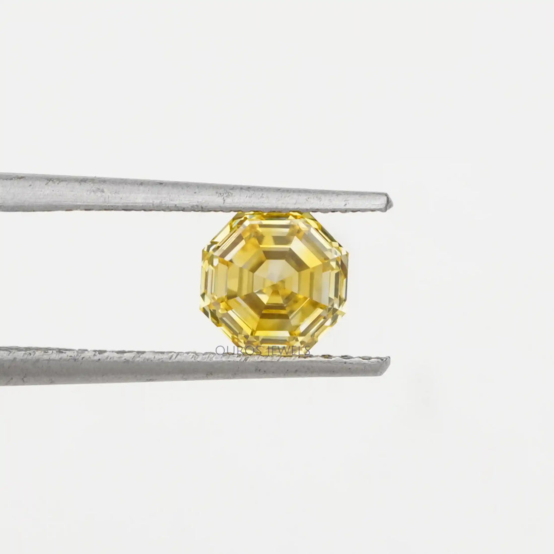 Yellow Octagon Cut Lab Grown Diamond