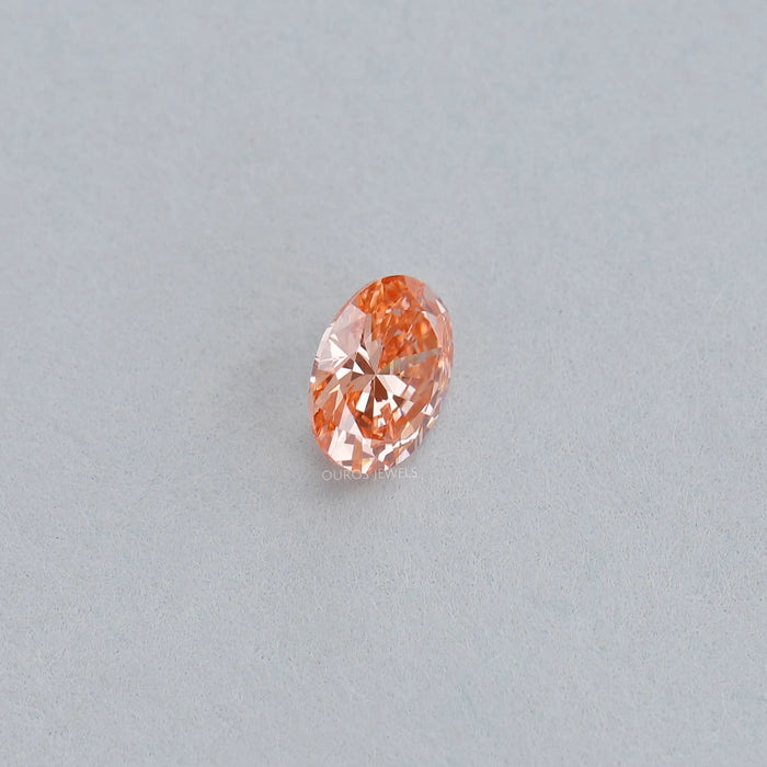 Fancy Vivid Pink Oval Cut Lab Grown Diamond