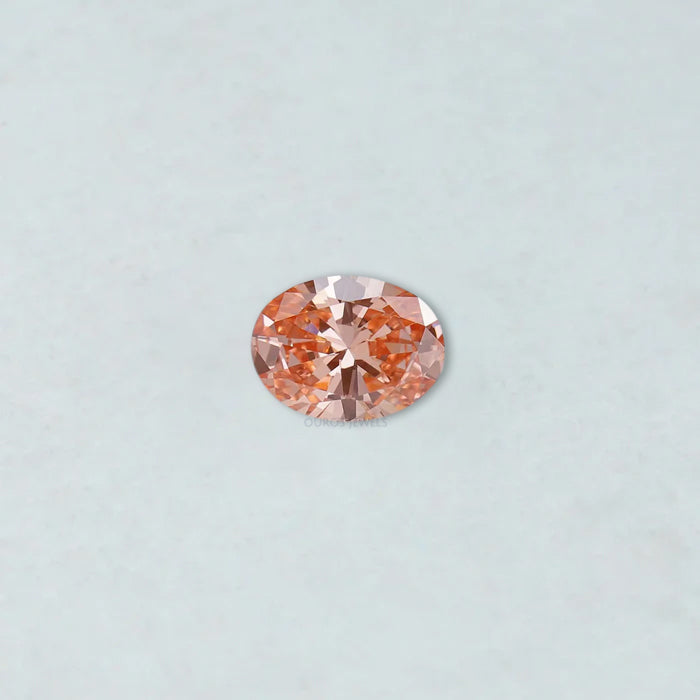 Fancy Vivid Pink Oval Cut Lab Grown Diamond